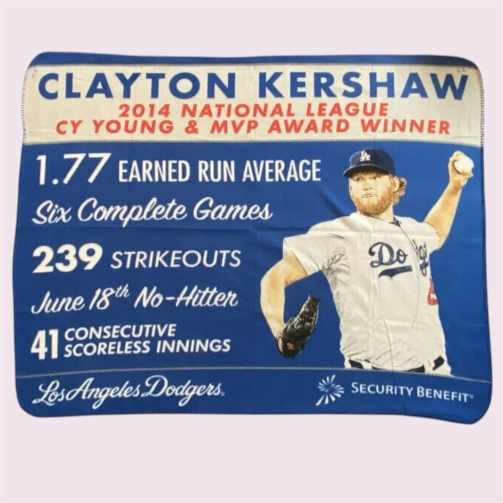 Los Angeles Dodgers Clayton Kershaw Blanket